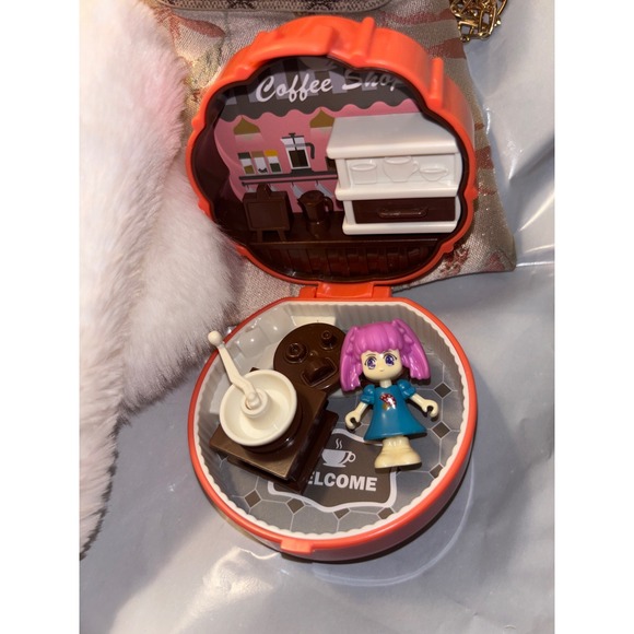 4pc set  Mini Bag, Fuzzy Purse, Molly  Pocket Coffee Shop Toy, Floral Pouch Lot - Picture 2 of 8